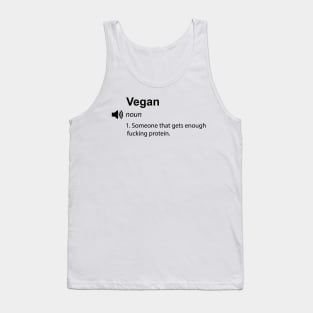 Funny vegan definition - - Women Men Sticker Tank Top